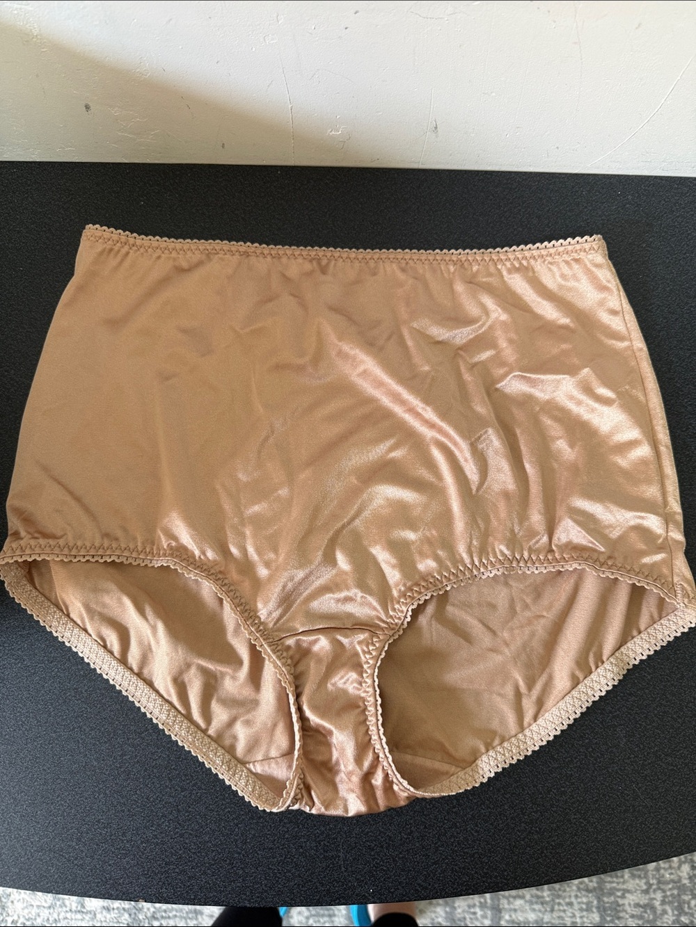 Vanity Fair Shiny Nude High-Waist Briefs